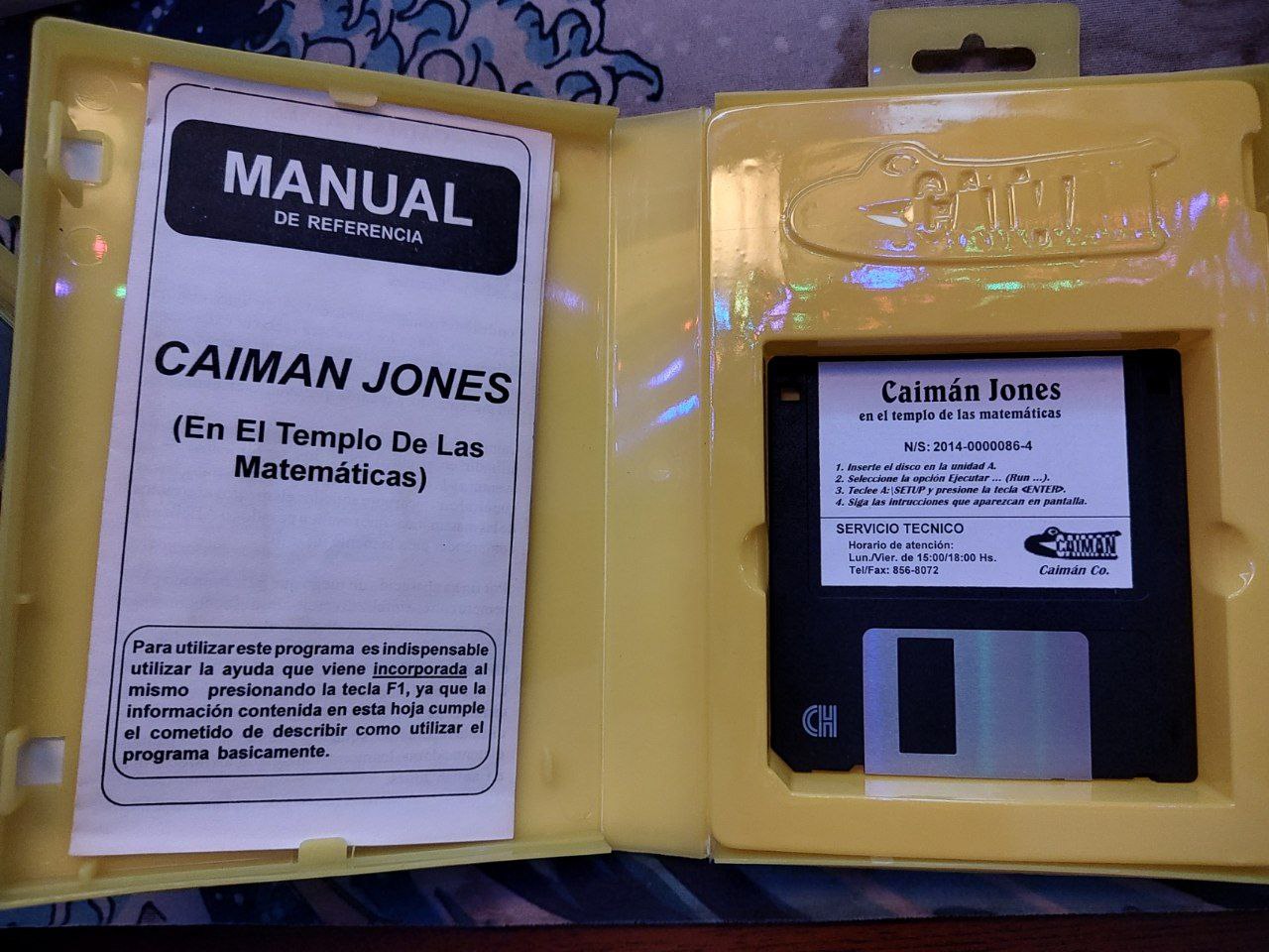 Caja de videojuego Caiman Jones en el Templ de las Matemáticas