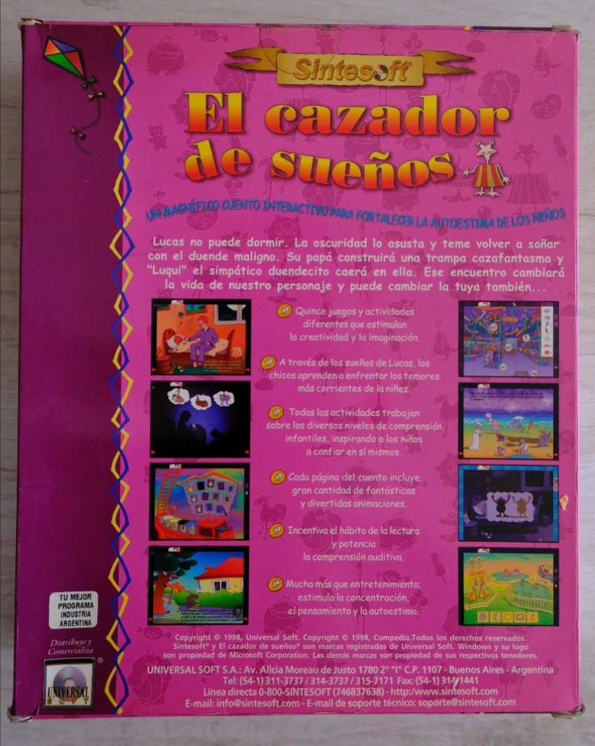El Cazador de Sueños - Sintesoft - Dorso