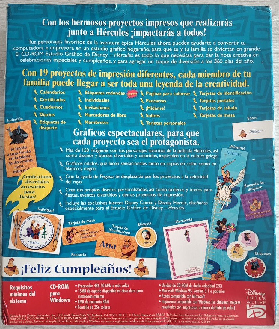 Estudio Gráfico Hércules - Dorso