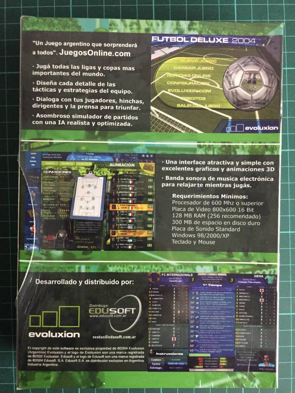 Fútbol Deluxe - Edusoft - Dorso