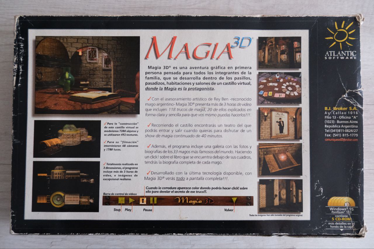Magia 3D - Atlantic Software - Dorso