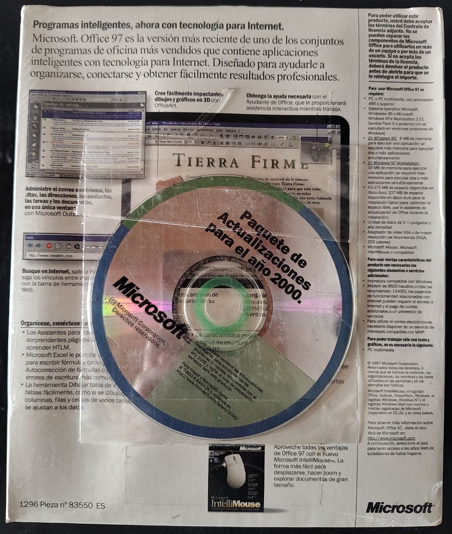 Microsoft Office 97 Actualización - Dorso