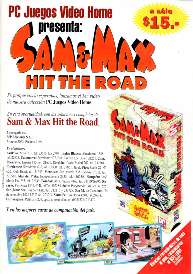 PC Juegos video home VHS -  Sam&Max Hit the Road