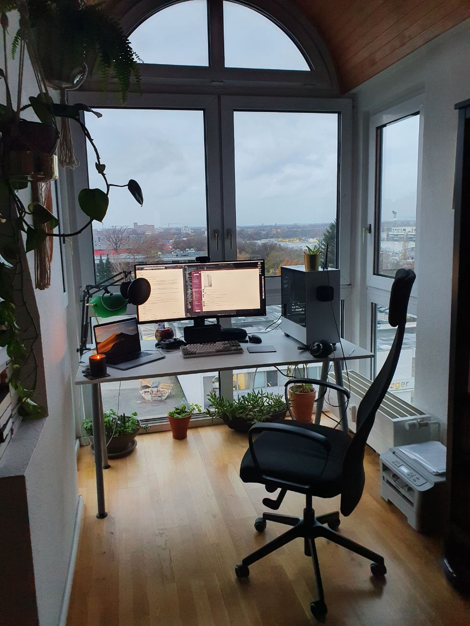 plants and desk