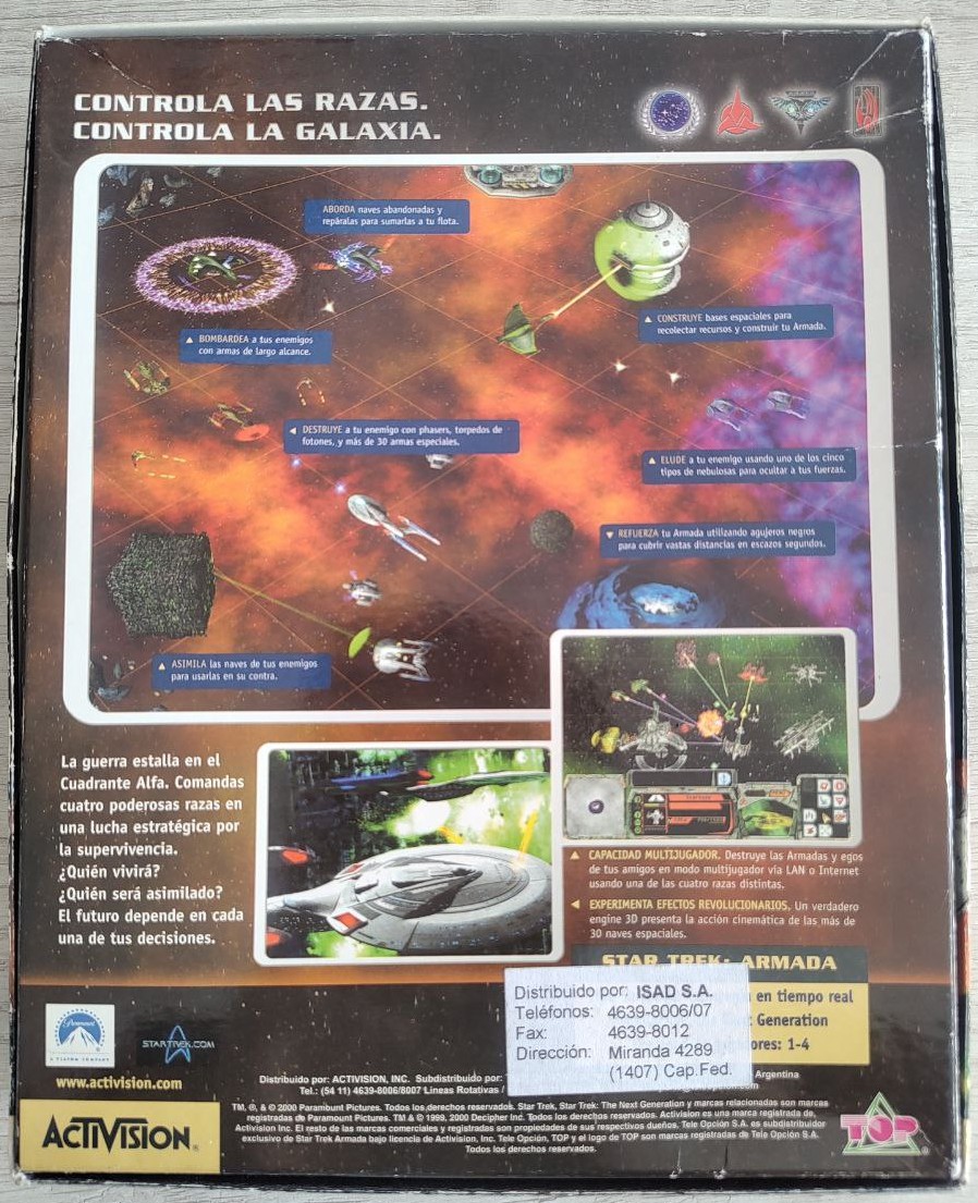Star Trek Armada - Tele Opción - Dorso